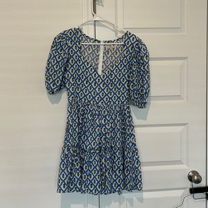 Mille short green and blue dress!! Barely worn